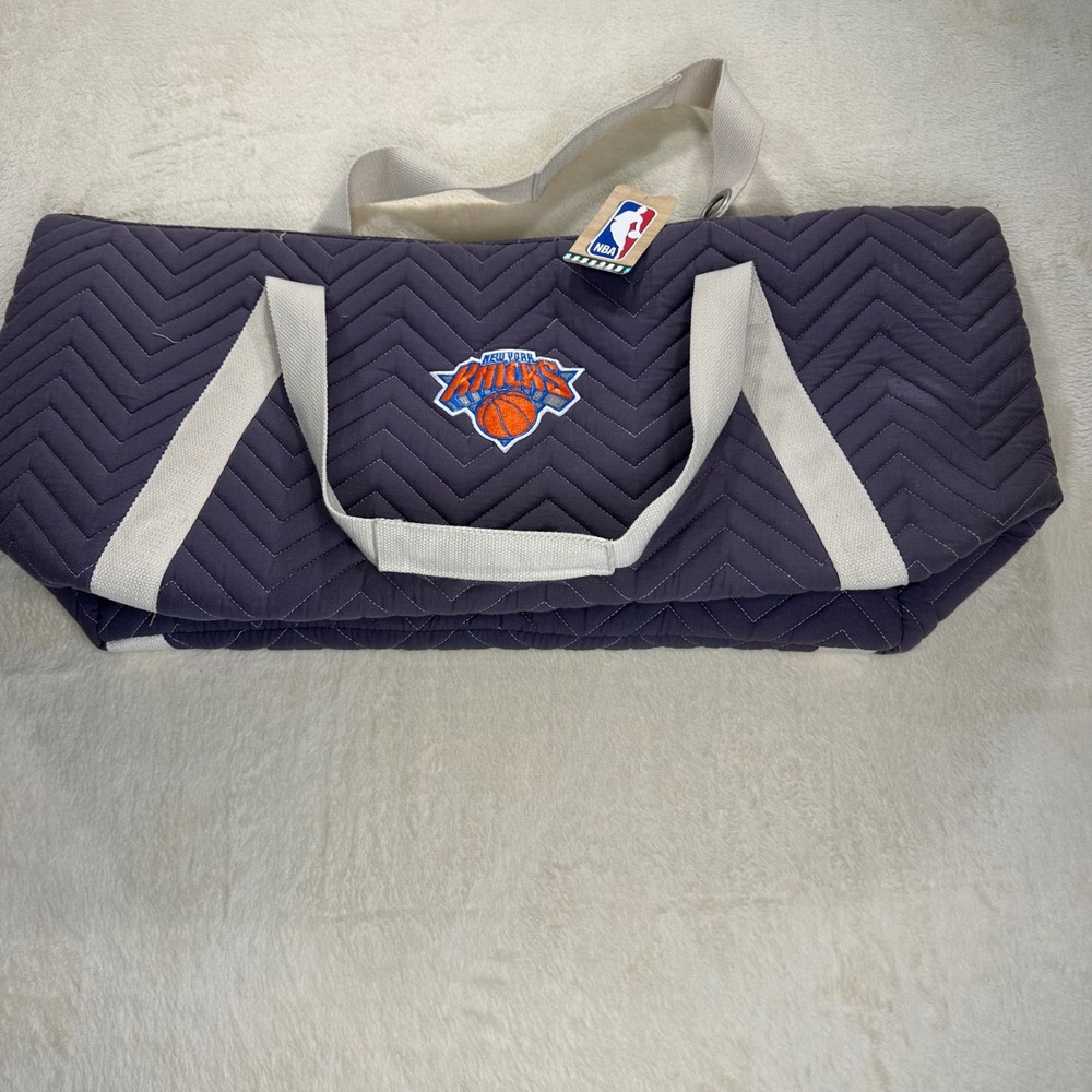 NBA New York Knicks Quilted Tote Bag Little Earth Productions Gray Cotton NEW